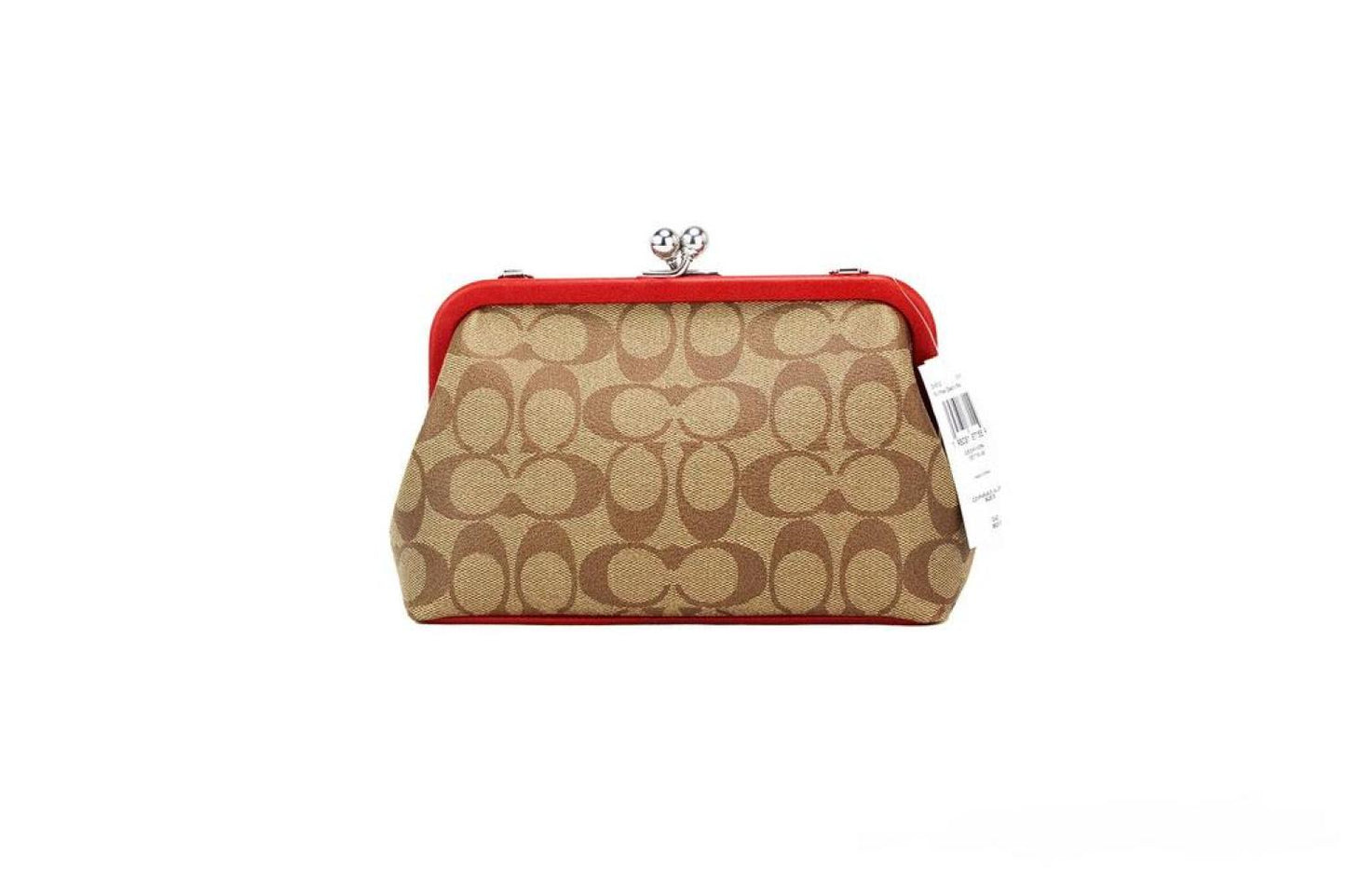 COACH Nora Small   Signature PVC Kisslock Chain Crossbody Women's Bag