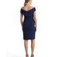 Crepe Off-the-Shoulder Cocktail Dress
