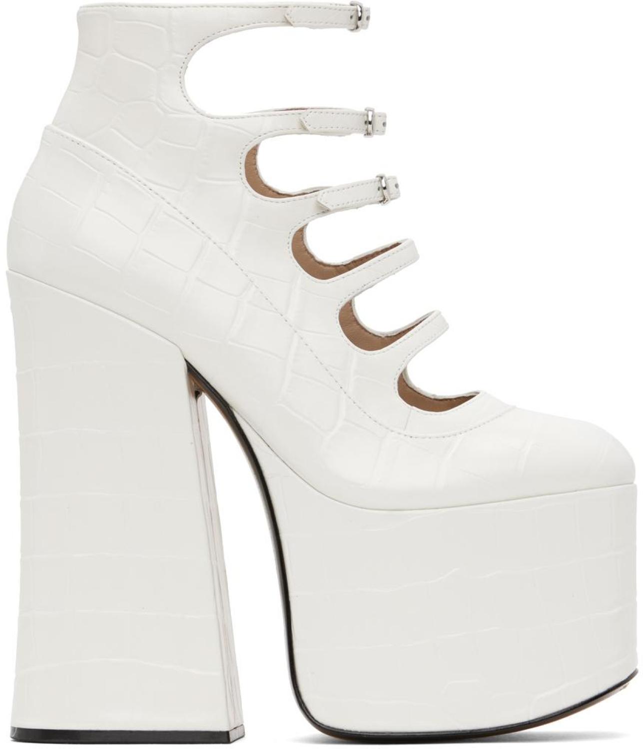White Kiki Heels