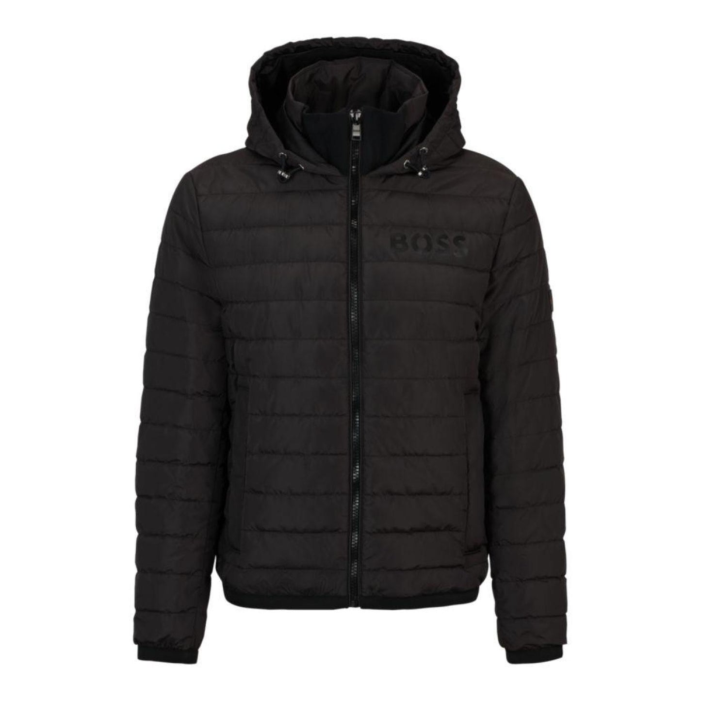 Water-repellent padded jacket with tonal logo