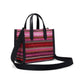Manhattan Striped Metallic Fabric Small Tote