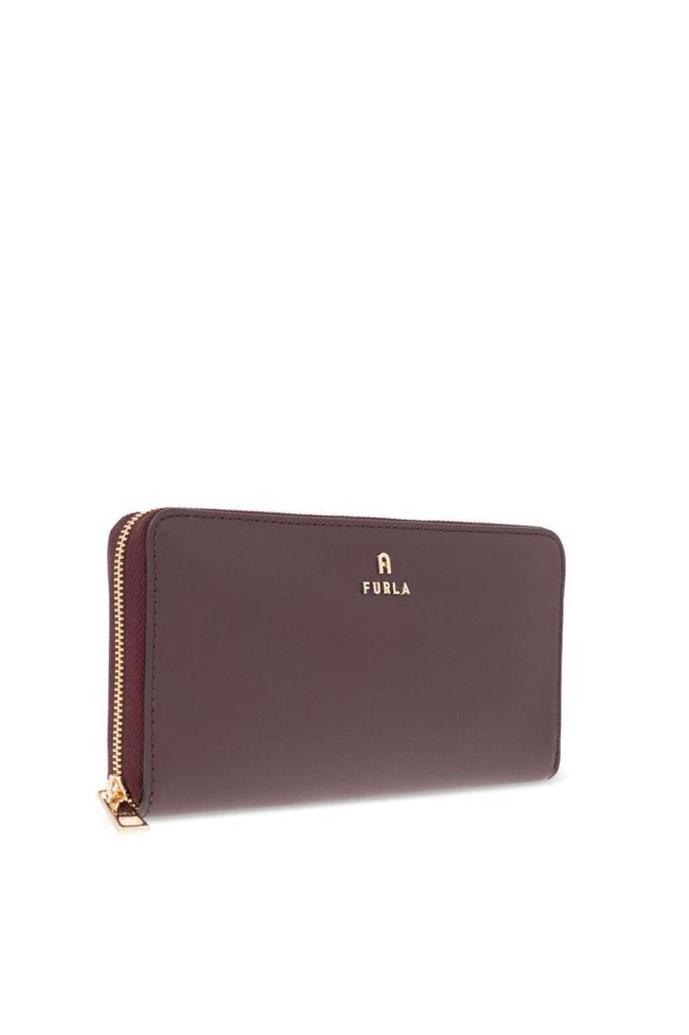 Furla Logo Lettering Zip-Around Wallet