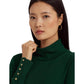 Cotton-Blend Turtleneck Dress