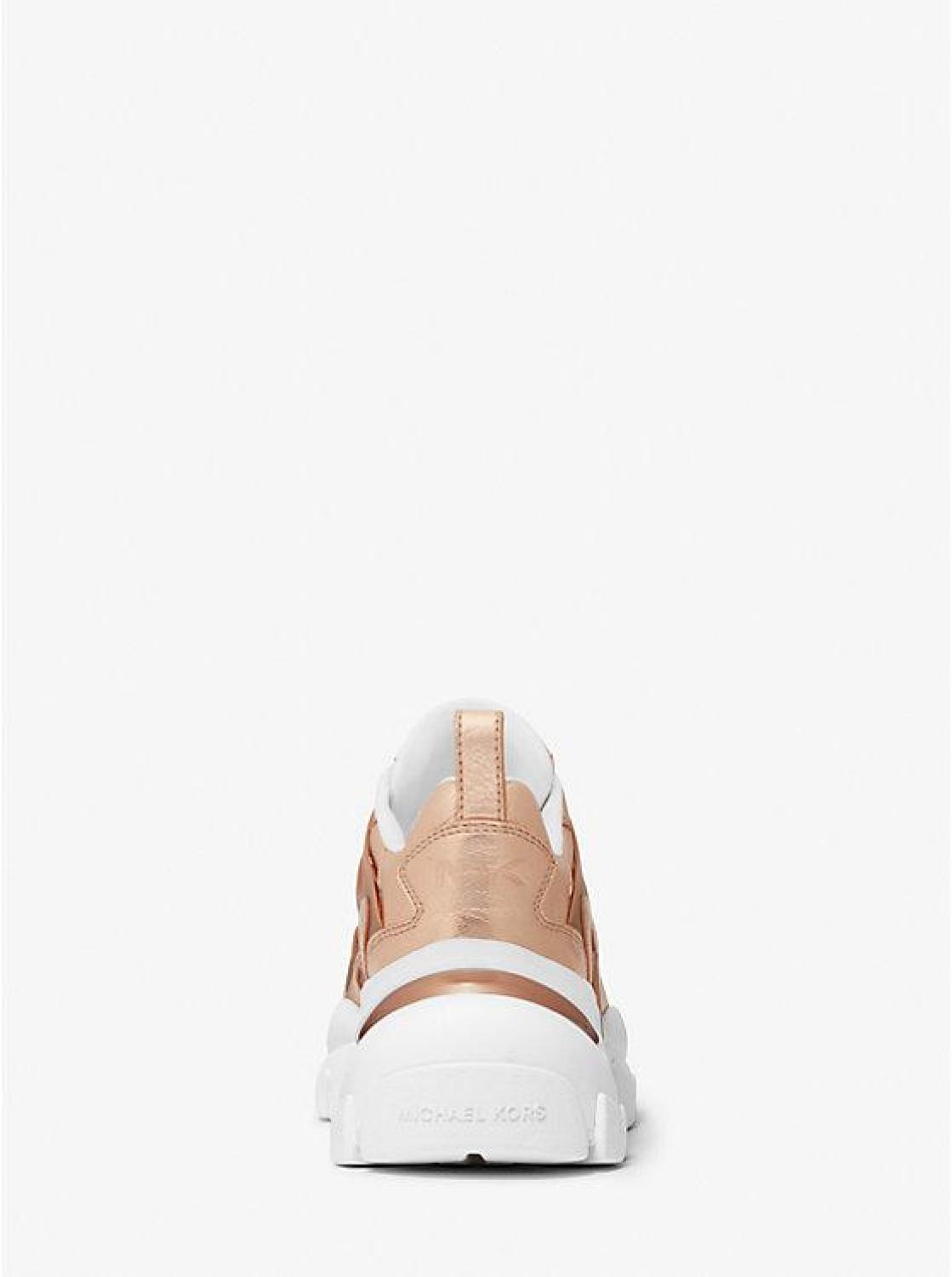 Nick Metallic Leather Trainer