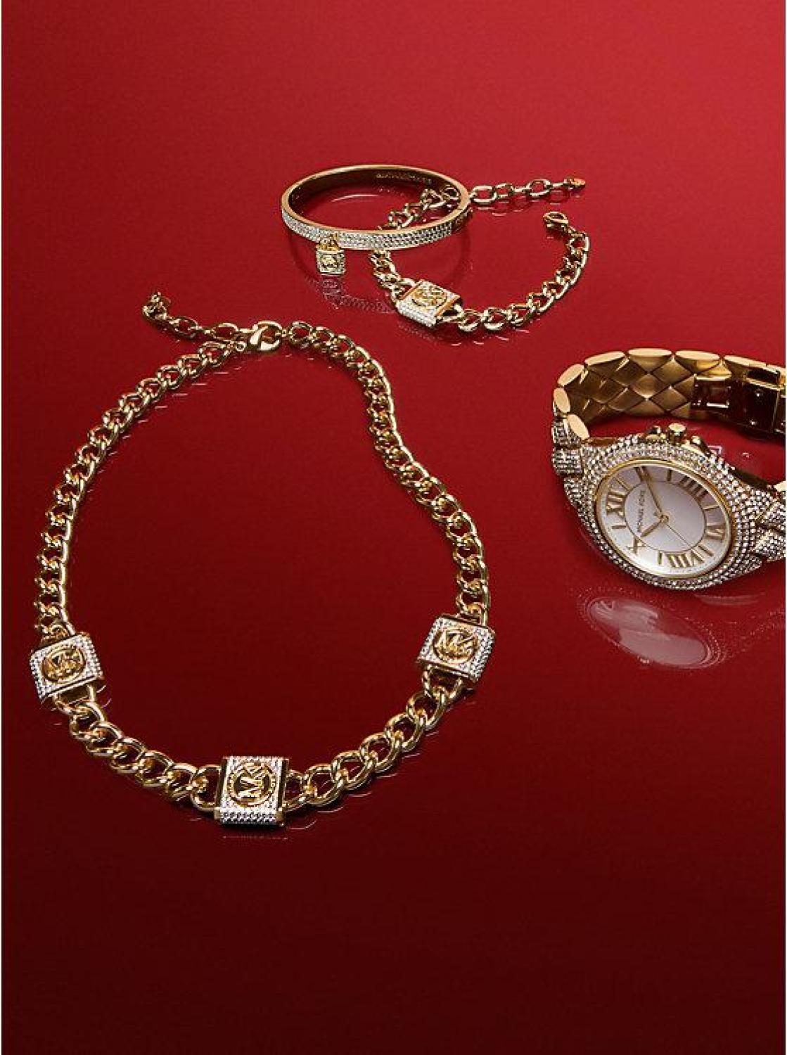 Oversized Camille Pavé Gold-Tone Watch