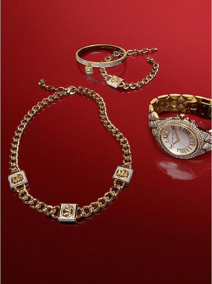 Oversized Camille Pavé Gold-Tone Watch
