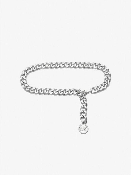 Logo Silver-Tone Chain-Link Belt