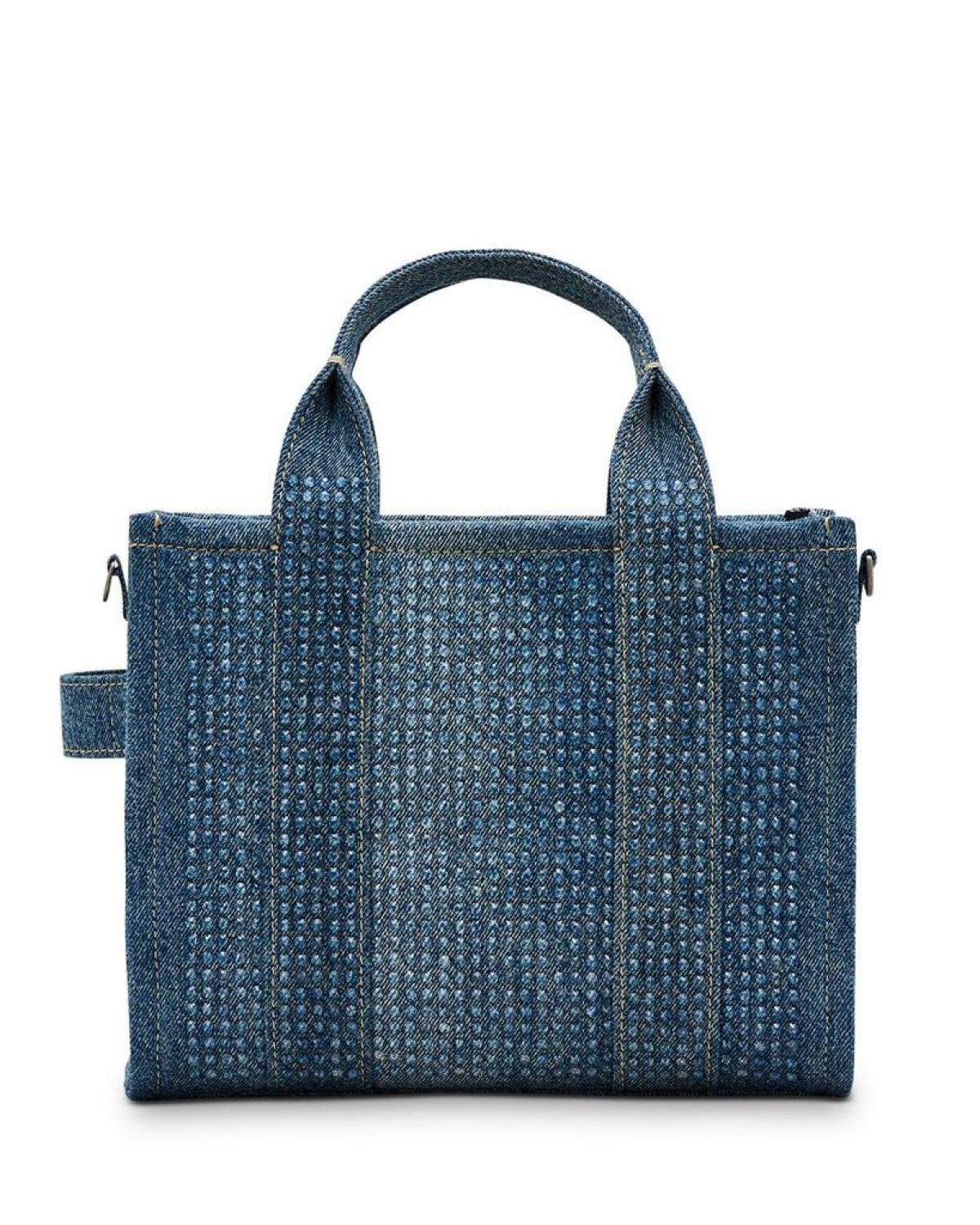 The Crystal Denim Small Tote Bag