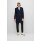 Slim-fit coat in checked virgin wool and cashmere