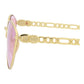 Cat Eye-Frame Metal Sunglasses