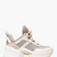 Olympia Glitter Chain-Mesh and Leather Trainer