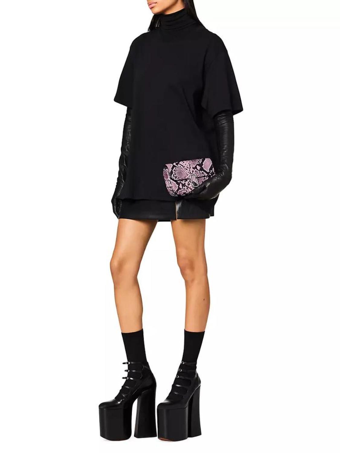 The Snake-Embossed Leather J Marc Mini Shoulder Bag