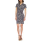 Petite Animal-Print Snap-Front Dress