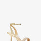 Carrie Embellished Metallic Snake Embossed Leather Sandal
