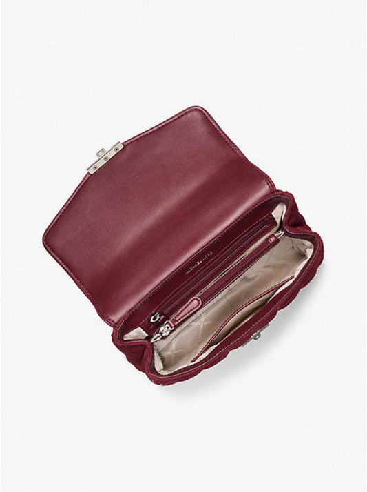SoHo Large Quilted Suede Shoulder Bag