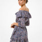 Floral Cotton Lawn Off-the-Shoulder Dress