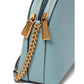 Morgan Saffiano Leather Double Zip Dome Crossbody