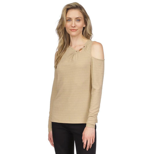Women's Sparkle Cold-Shoulder Top