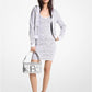 Metallic Zebra Jacquard Zip-Up Hoodie