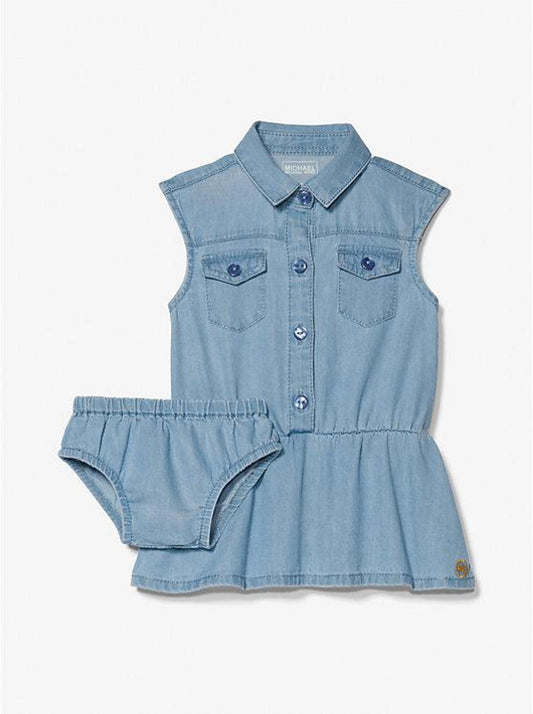 Chambray Dress and Bloomer Baby Set