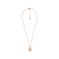 Sterling Silver Mother of Pearl Lock Pendant Necklace