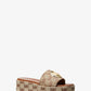 Sadler Logo Jacquard Wedge Sandal