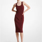 Stretch Wool Crepe Sheath Dress