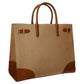 Devyn Leather Trim Twill Large Tote Bag