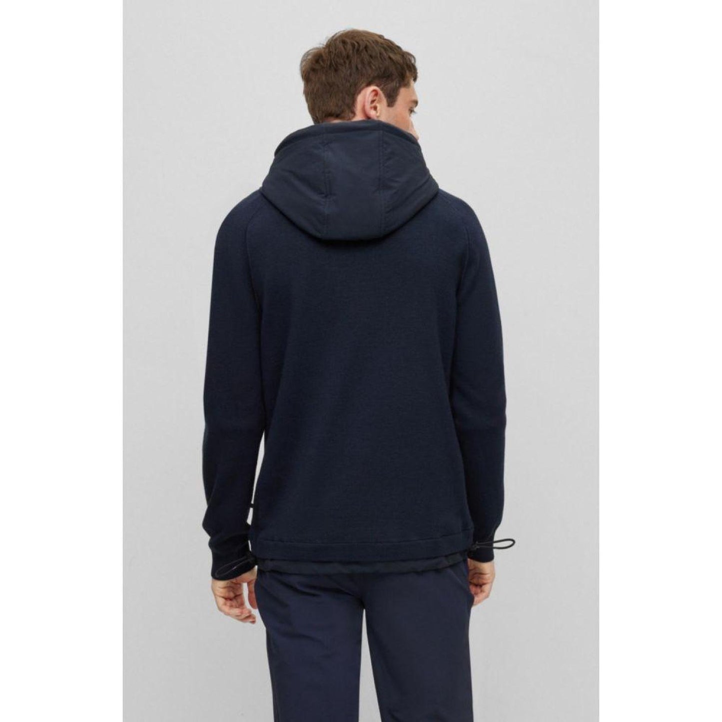 Regular-fit jacket with ribbed cuffs and padded hood