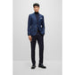 Slim-fit jacket in checked stretch virgin wool