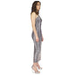 Women's Snake-Print Chain Halter Maxi Dress