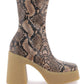 Stella mccartney skyla wedge ankle boots in alter python