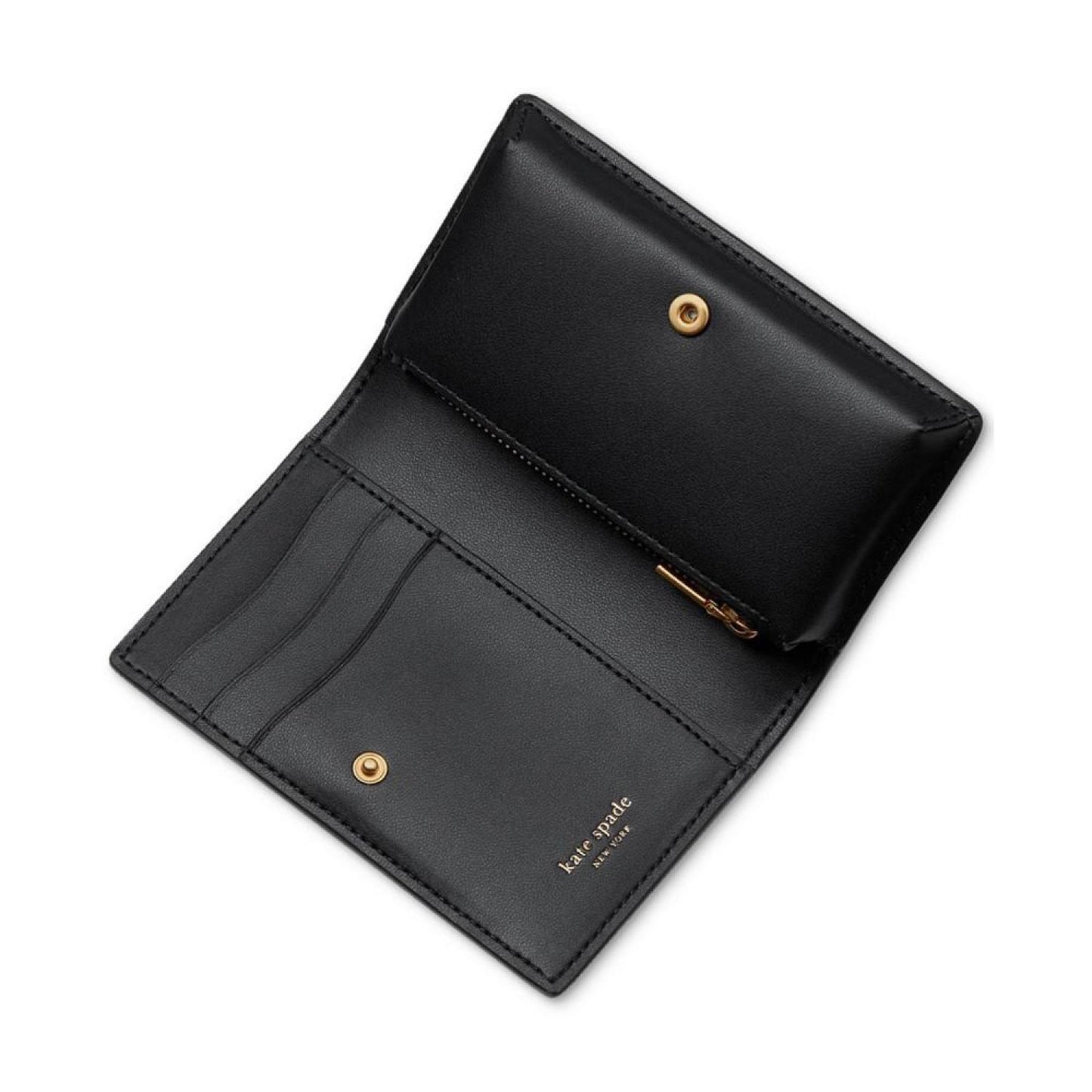 Katy Textured Leather Small Bifold Snap Wallet