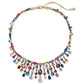 Gold-Tone Multicolor Mixed Crystal Statement Necklace, 17" + 3" extender