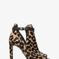 Lawson Leopard Print Calf Hair Open-Toe Ankle Boot