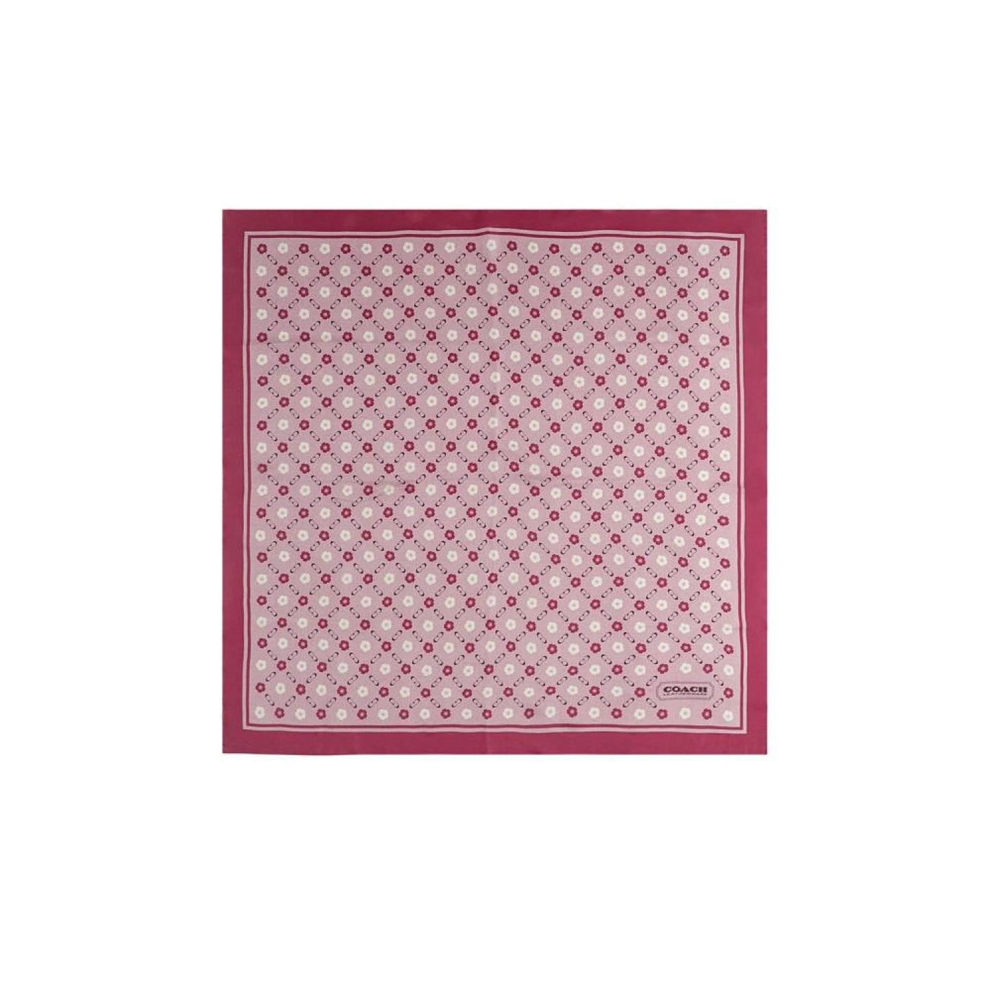 Women's Tea Rose Print Silk Square Scarf