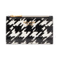 Morgan Painterly Houndstooth Embossed Saffiano Leather Small Slim Bifold Wallet