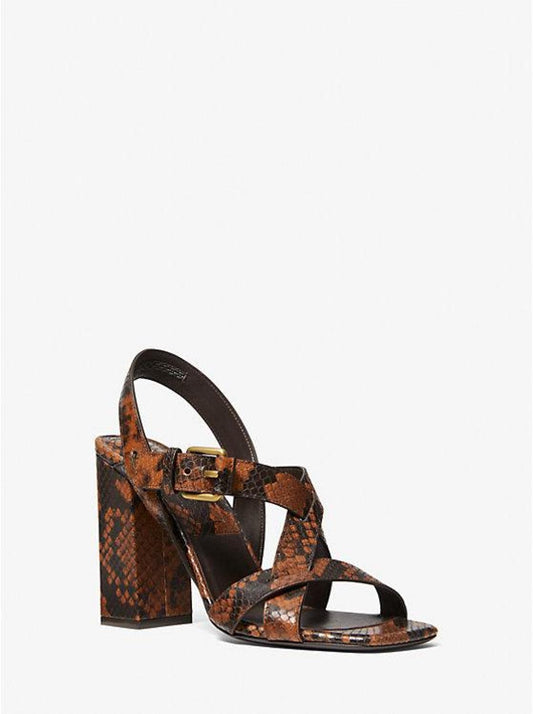 Gladys Python Embossed Leather Sandal