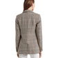 Plaid Linen-Cotton Tweed Blazer
