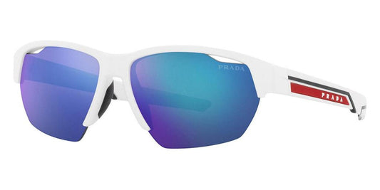 Prada Men's PS-03YS-AAI08R Linea Rossa 64mm Matte White Sunglasses