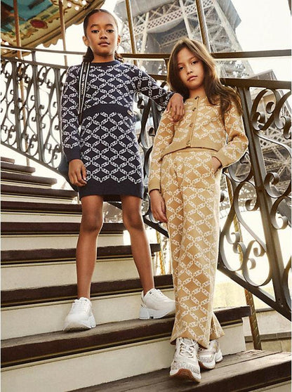 Empire Logo Print Knit Track Pants