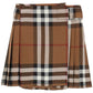 Burberry exaggerated check pleated wool mini skirt