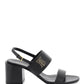 Burberry leather sandals with monogram