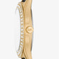 Harlowe Pavé Gold-Tone and Lizard Embossed Leather Strap