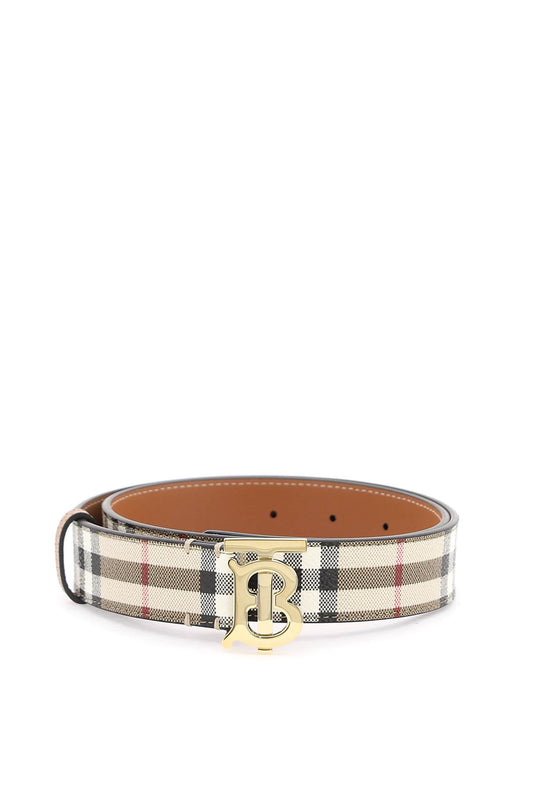 Burberry check tb belt