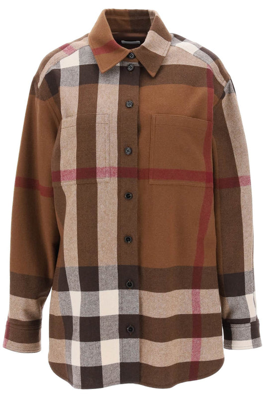 Burberry avalon overshirt in check flannel