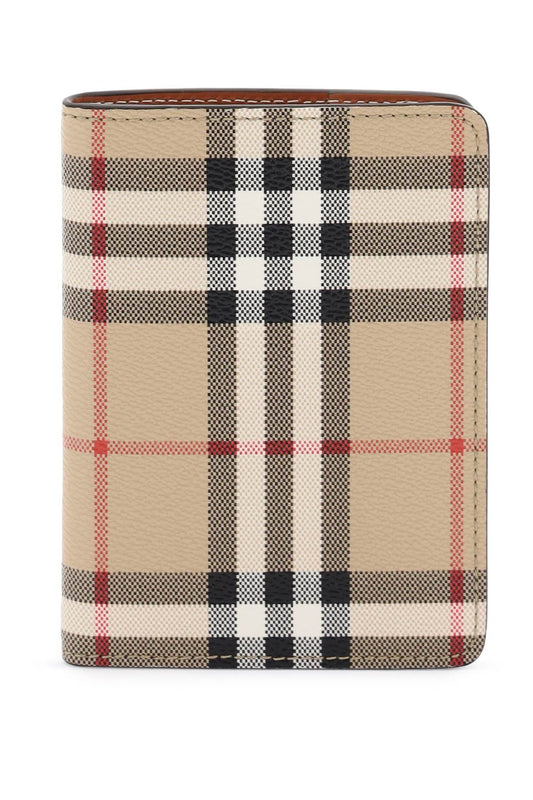 Burberry check passport holder