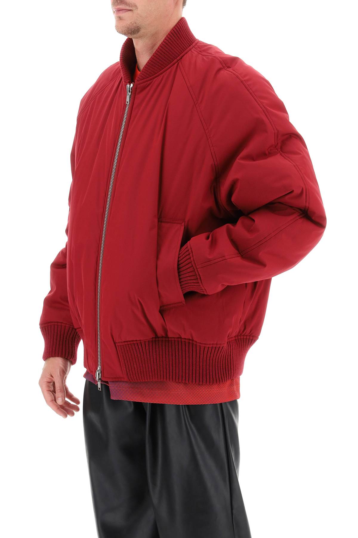 Burberry check reversible bomber jacket