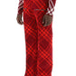 Burberry check wool pants