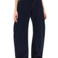 Burberry jeans a gamba curva in denim giapponese